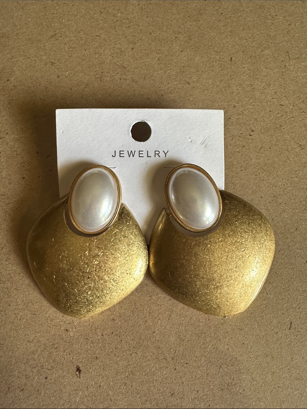 Gold and Pearl Drop Earrings